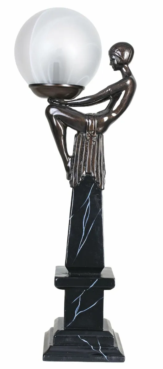 Exclusive Art Deco Lamp with Spherical Shade Femme - Image 2