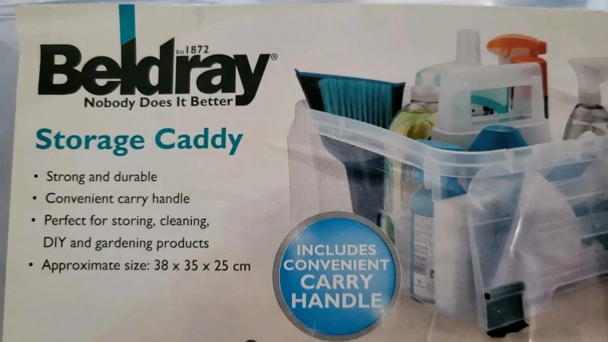 2x plastic storage caddies - Image 2