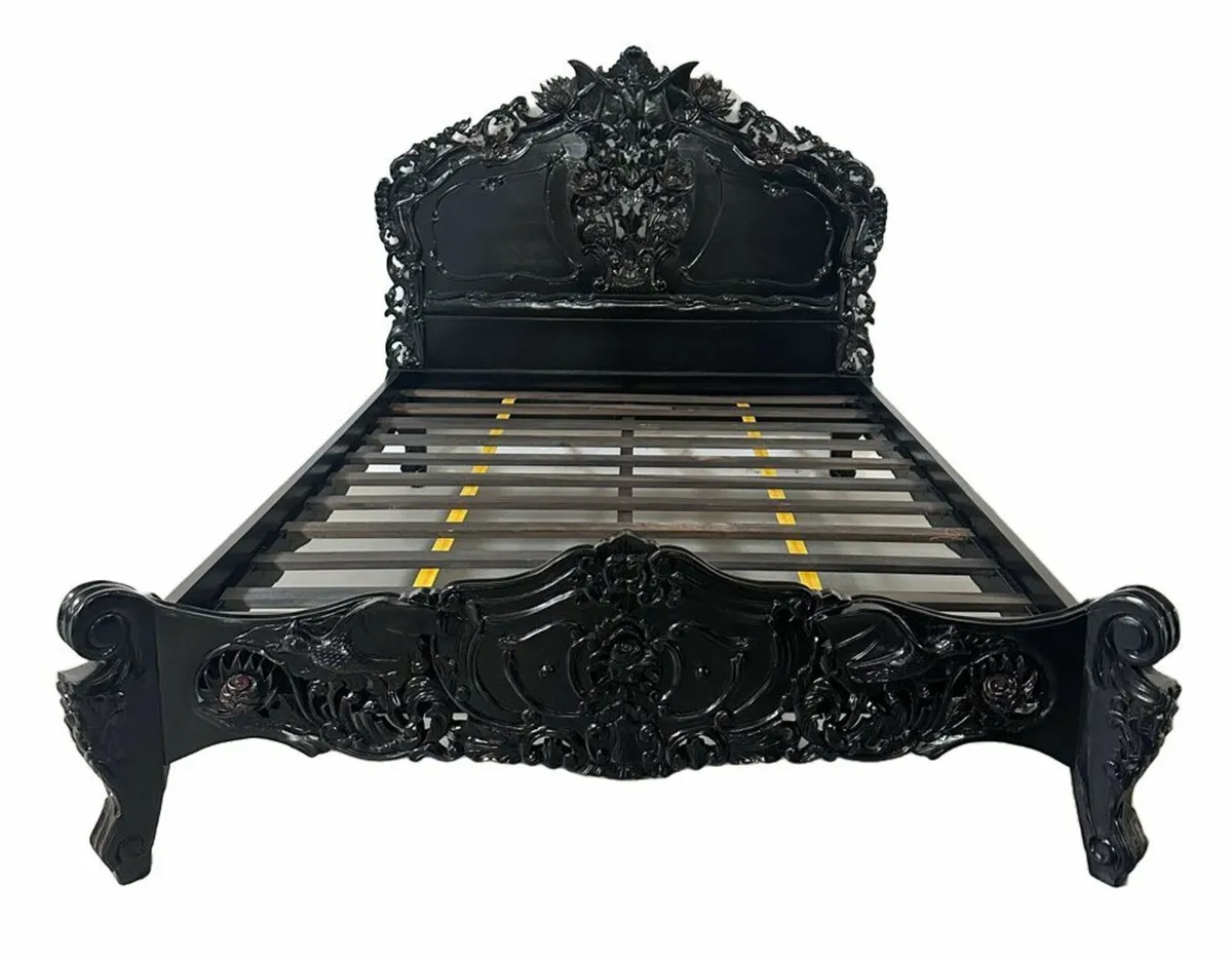 Stately Mahogany Bed Dracula Double Bed Bat Double - Image 1