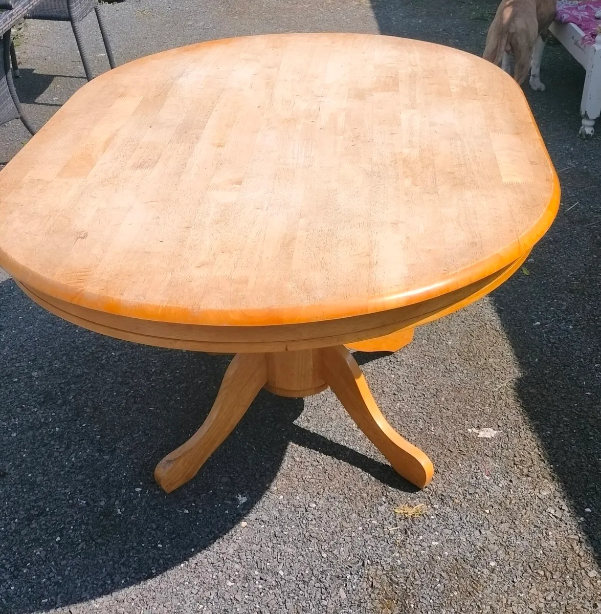 Oval kitchen Table, with lovely base. - Image 1