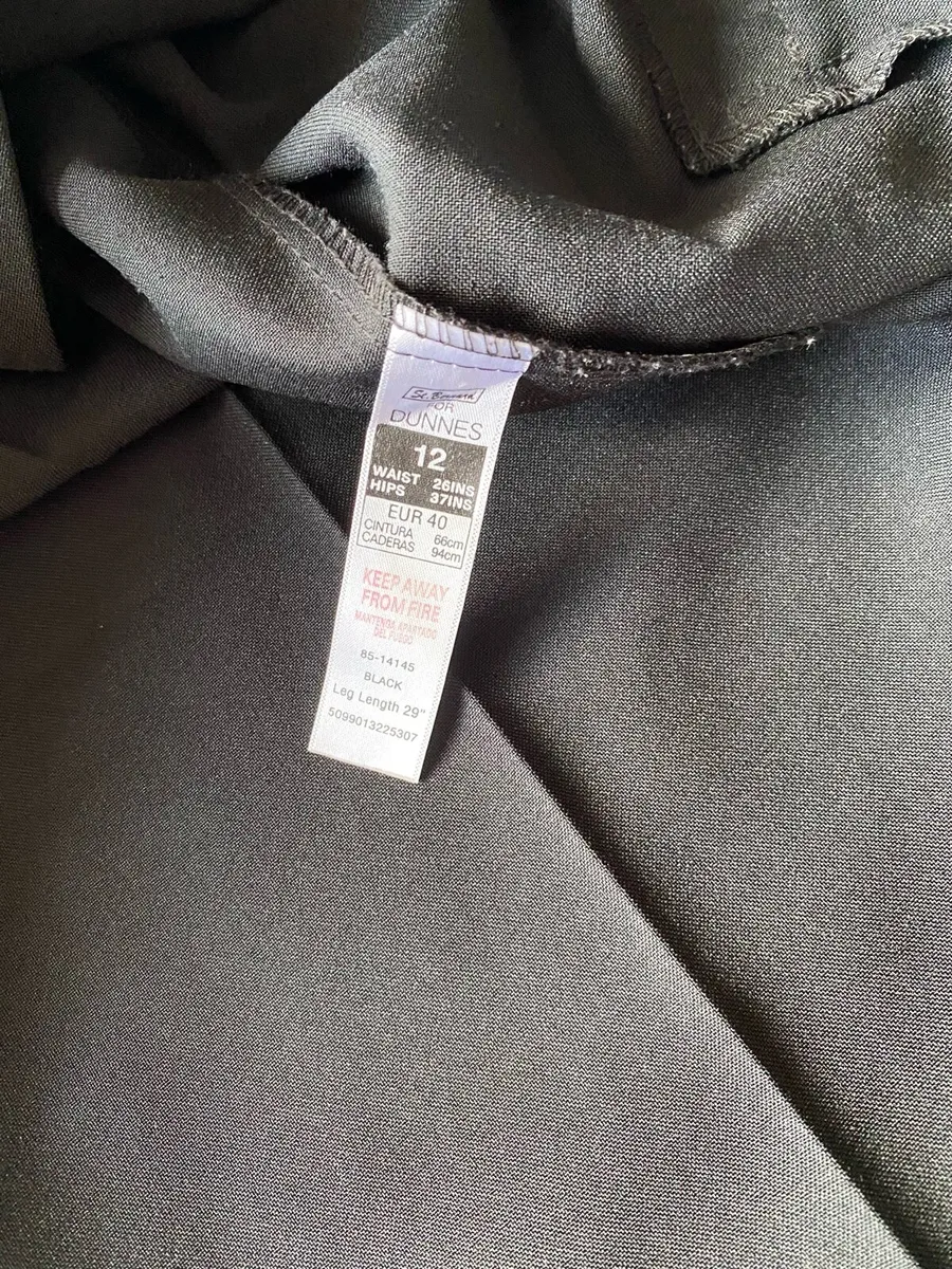 Women’s Casual Black Formal Trousers size 12/ 40 - Image 4