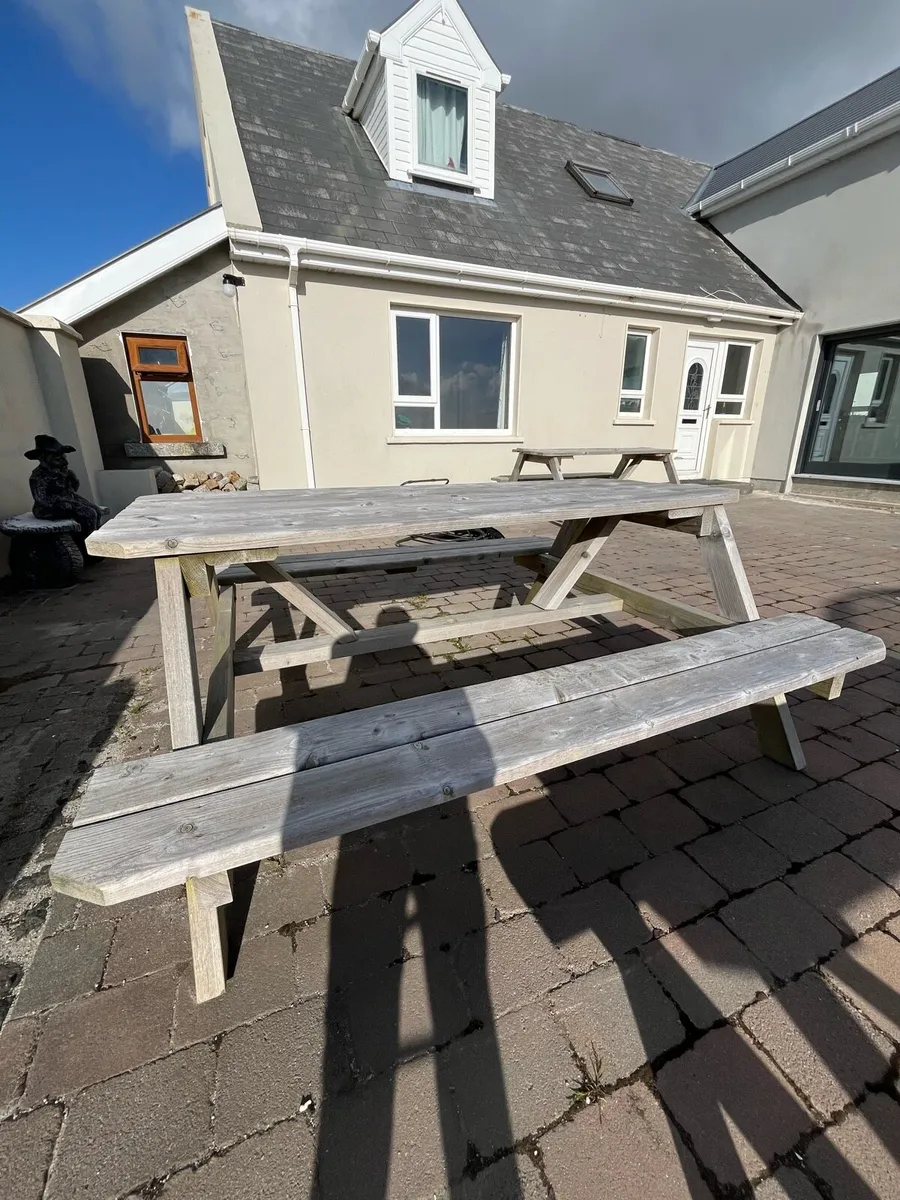 3 wooden indoor/outdoor tables - Image 2