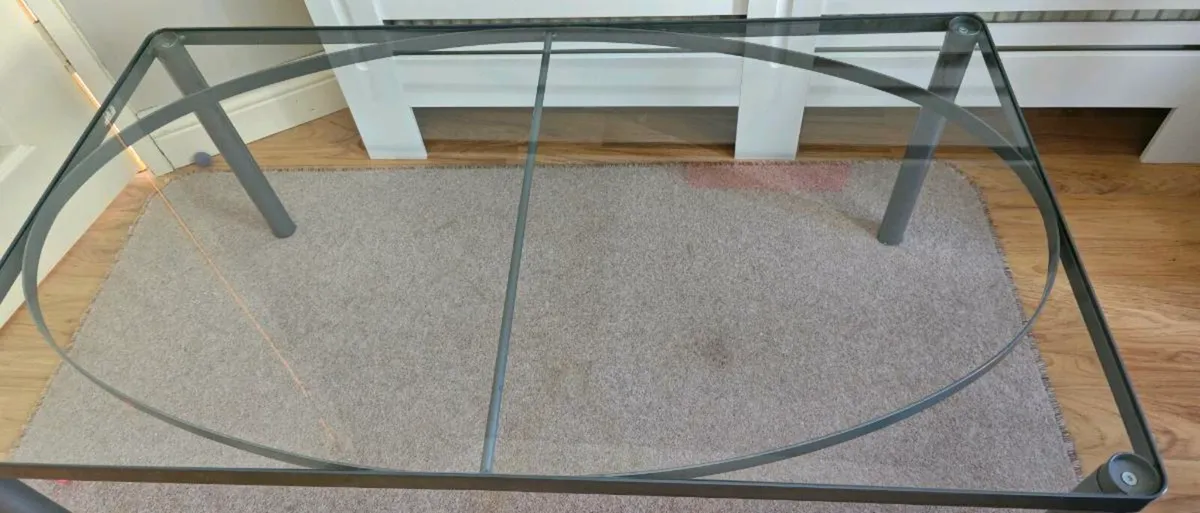 Coffee Table – Glass & Metal – Light & Detach - Image 3