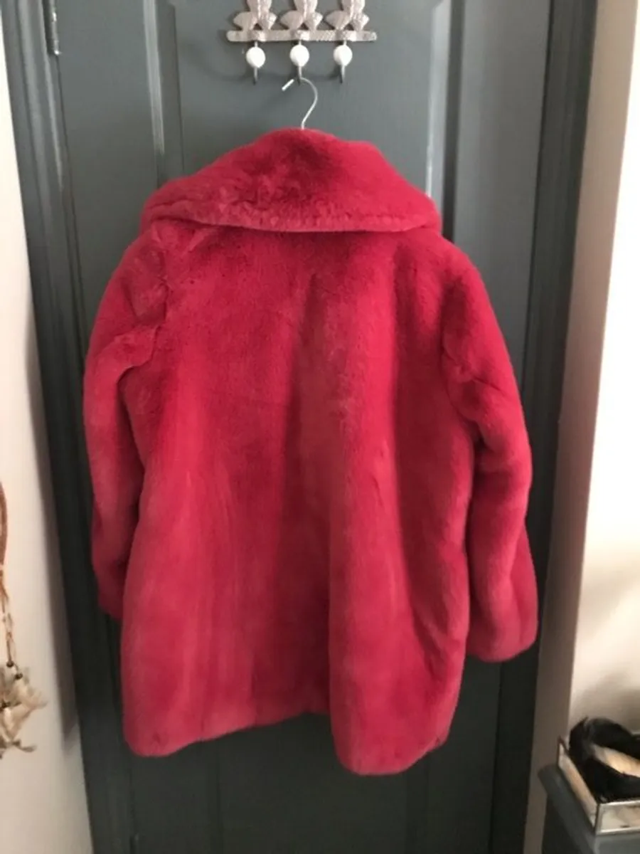 Fun Fur jacket M&S, cerise pink, size 18 - Image 3