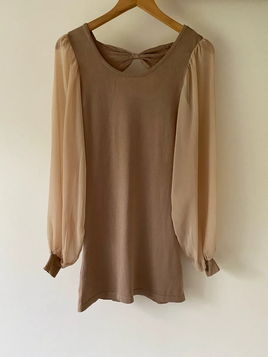 Nicole For F. R. Soft Viscose Creamy Caramel Dress - Image 4