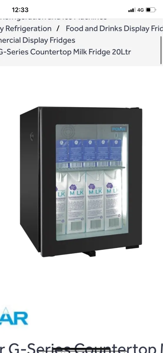 Polar G-Series Countertop Milk Fridge 20Ltr - Image 1