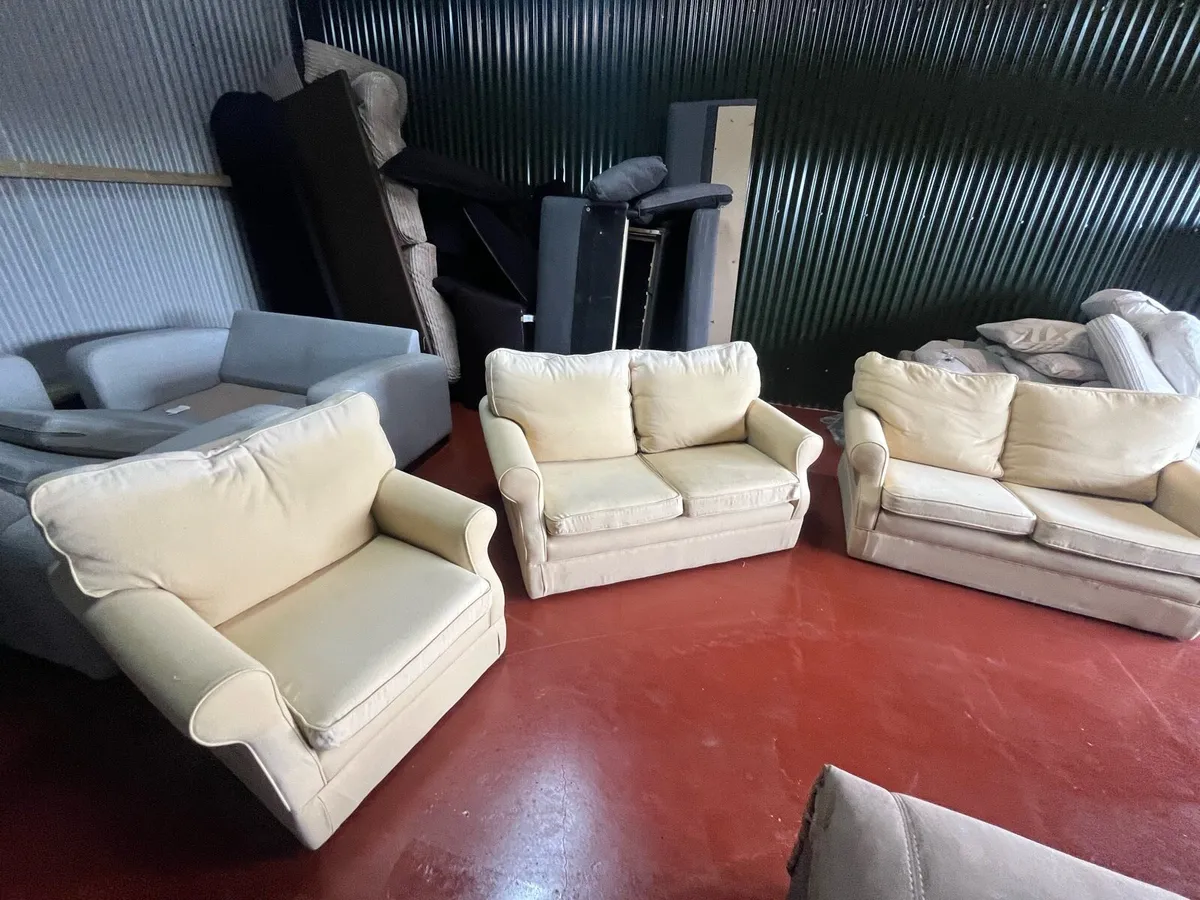 Yellow 2+2 sofa set delivery available - Image 2