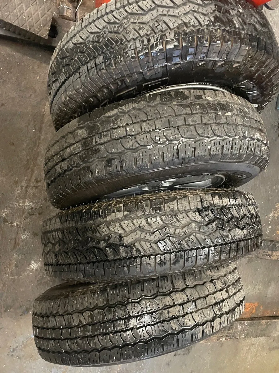4 Original L200 alloy wheels & tyres as new - Image 3