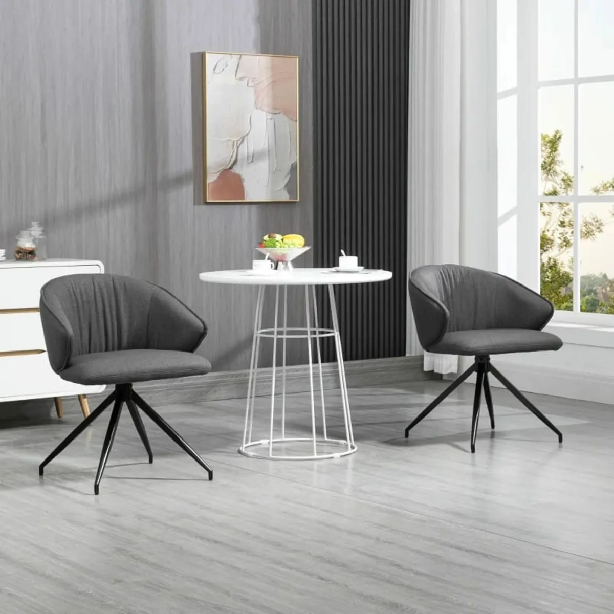 Reception Chairs, Fabric, Set of 2, Modern Armchai - Image 2