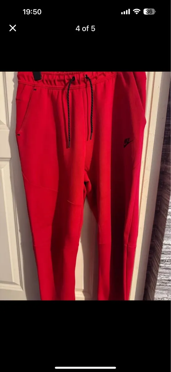Red Nike Tech Fleece Tracksuit - Image 4