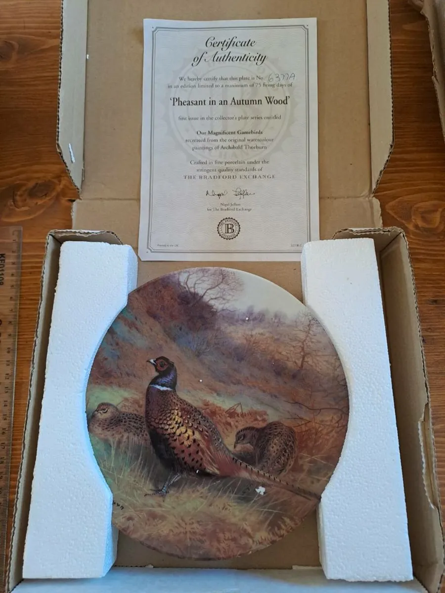 Pheasant in an Autumn Wood plate - Image 1