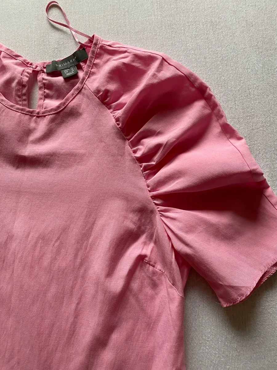 Girl’s Light Pink Leg of Mutton Short Sleeve Top - Image 4