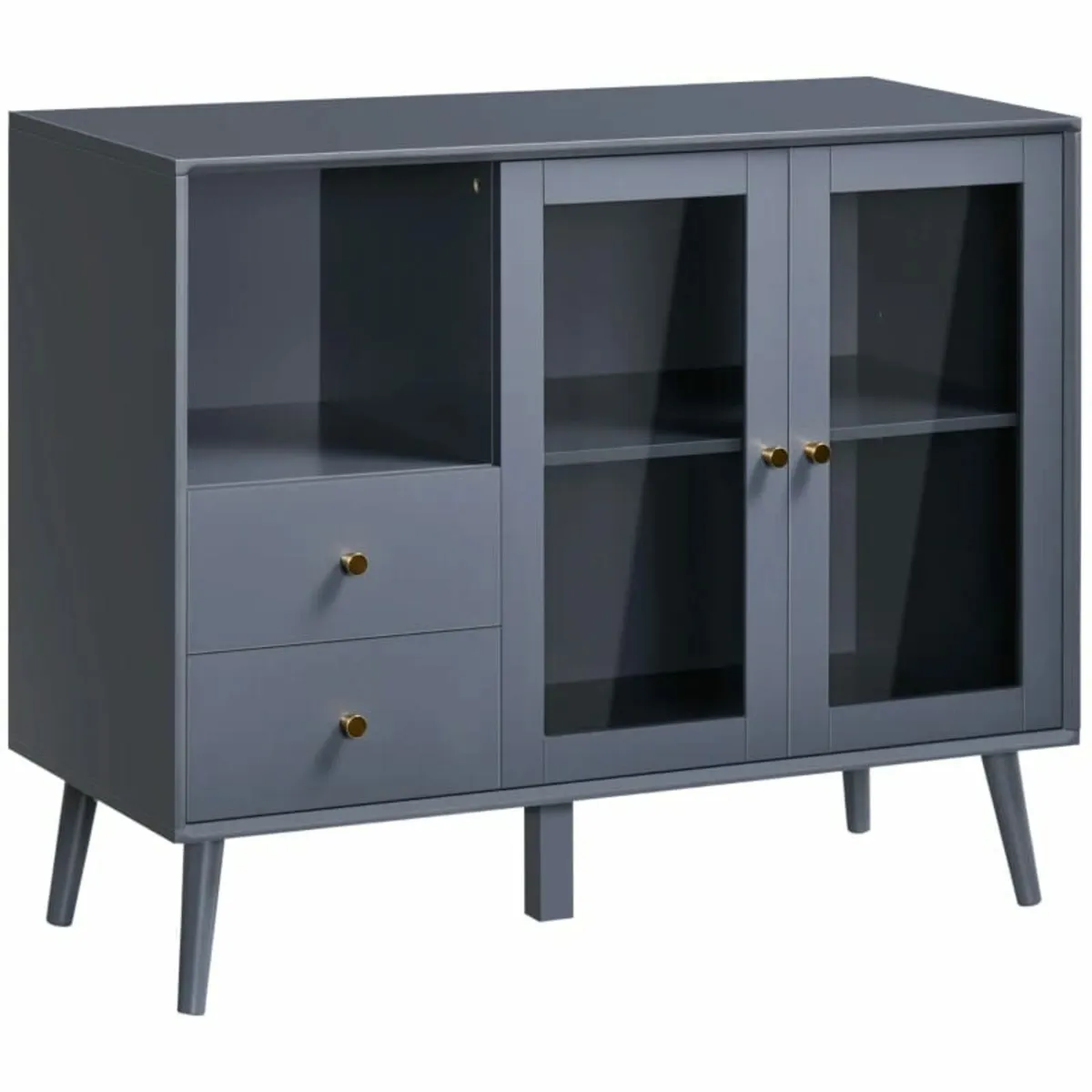 Modern Sideboard, Storage Cabinet with Glass Doors - Image 1