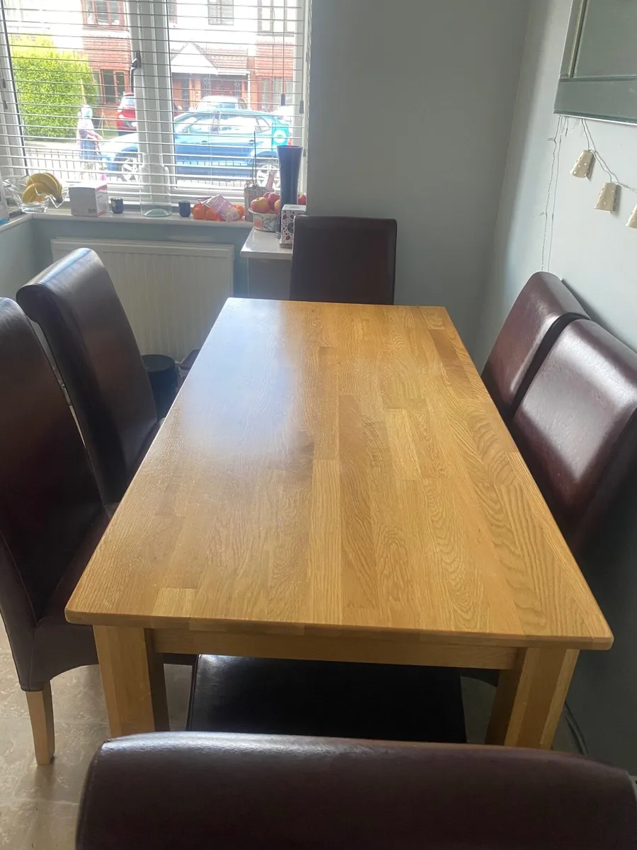 Dining table and six chairs - Image 1