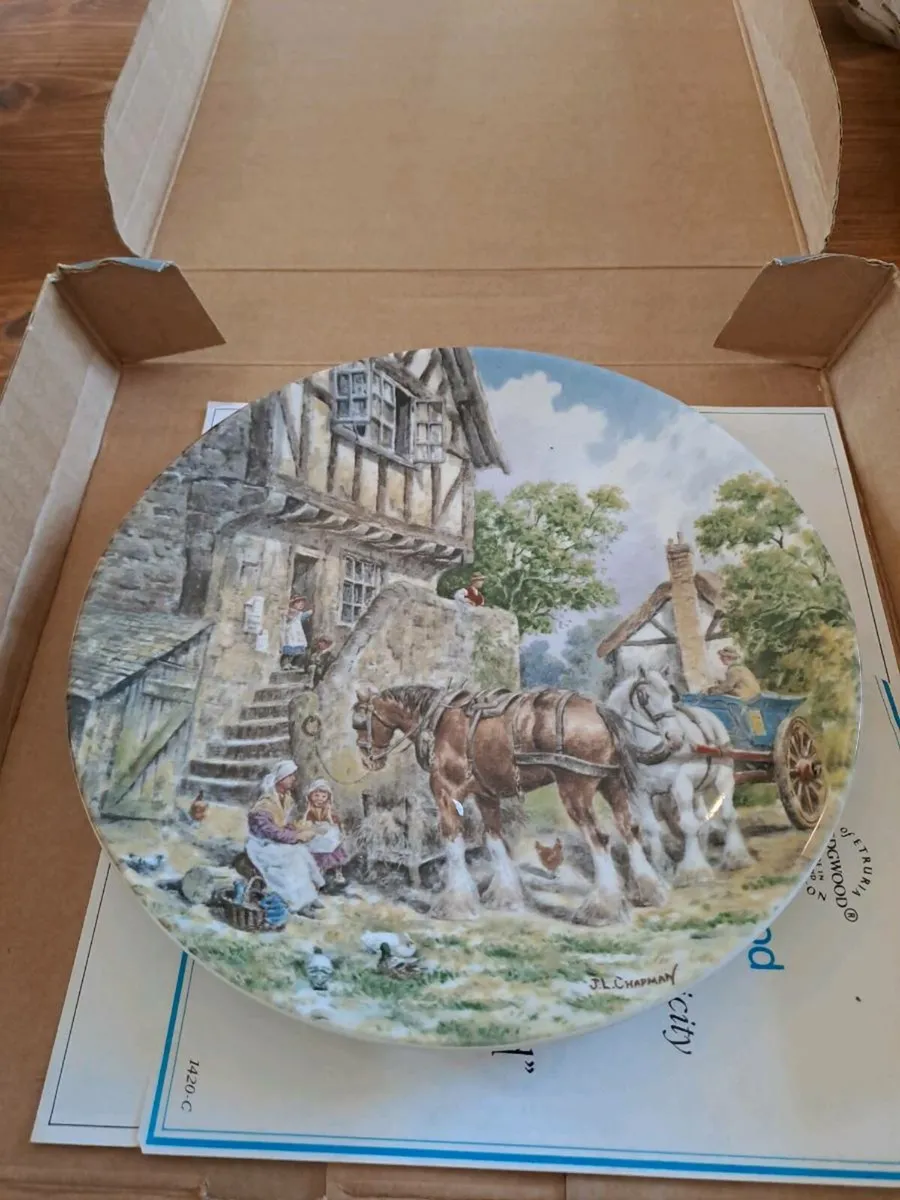 Morning in the Farmyard plate - Image 1