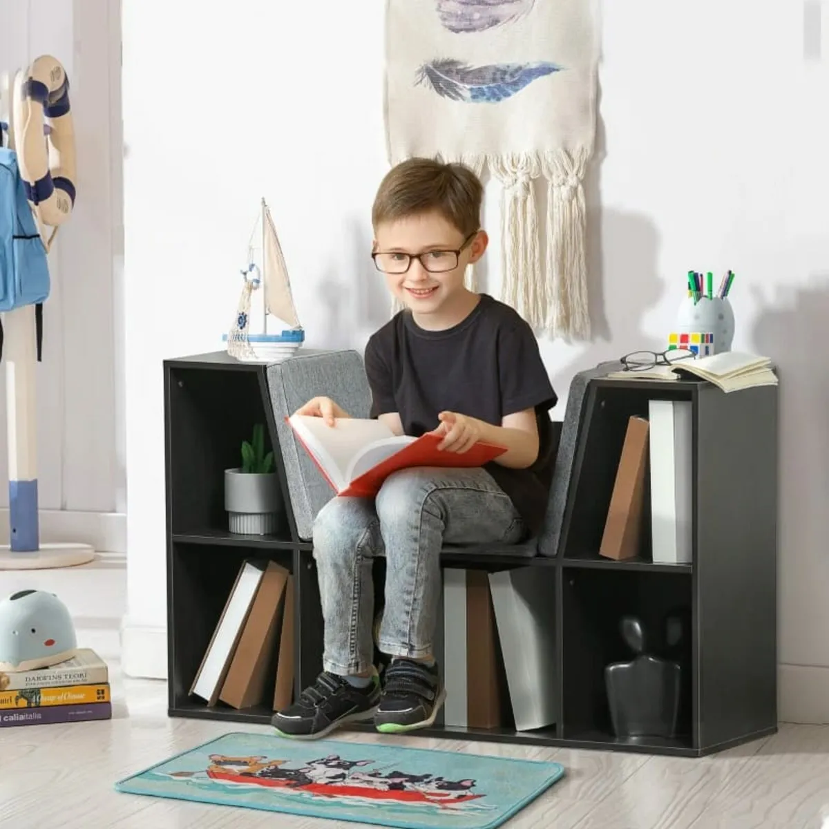 Childrens Cube Storage, w/ Six Compartments for To - Image 2