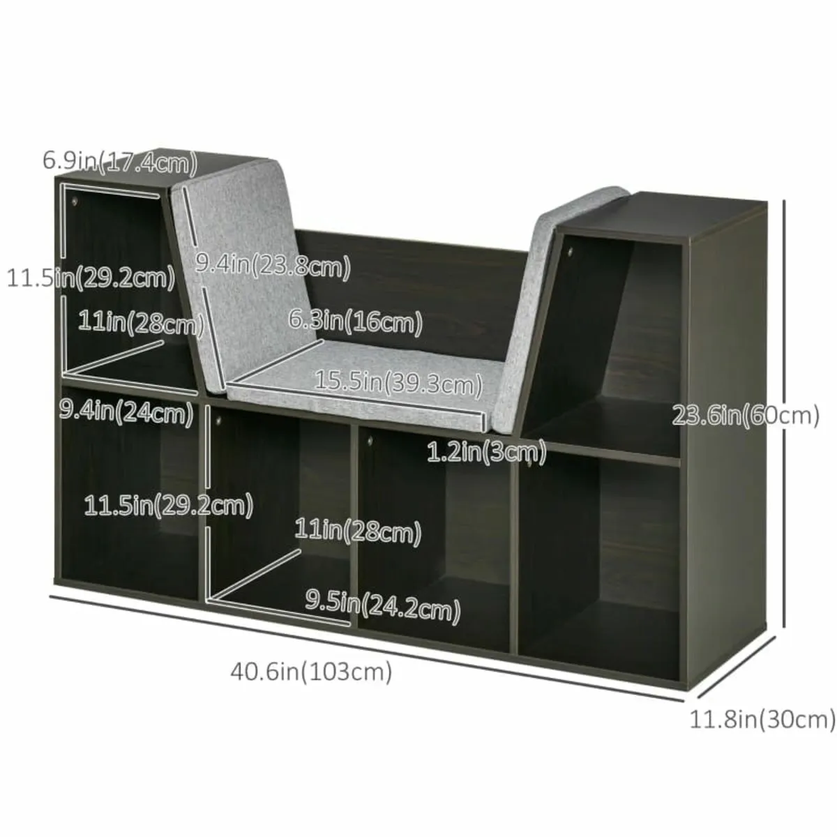 Childrens Cube Storage, w/ Six Compartments for To - Image 3