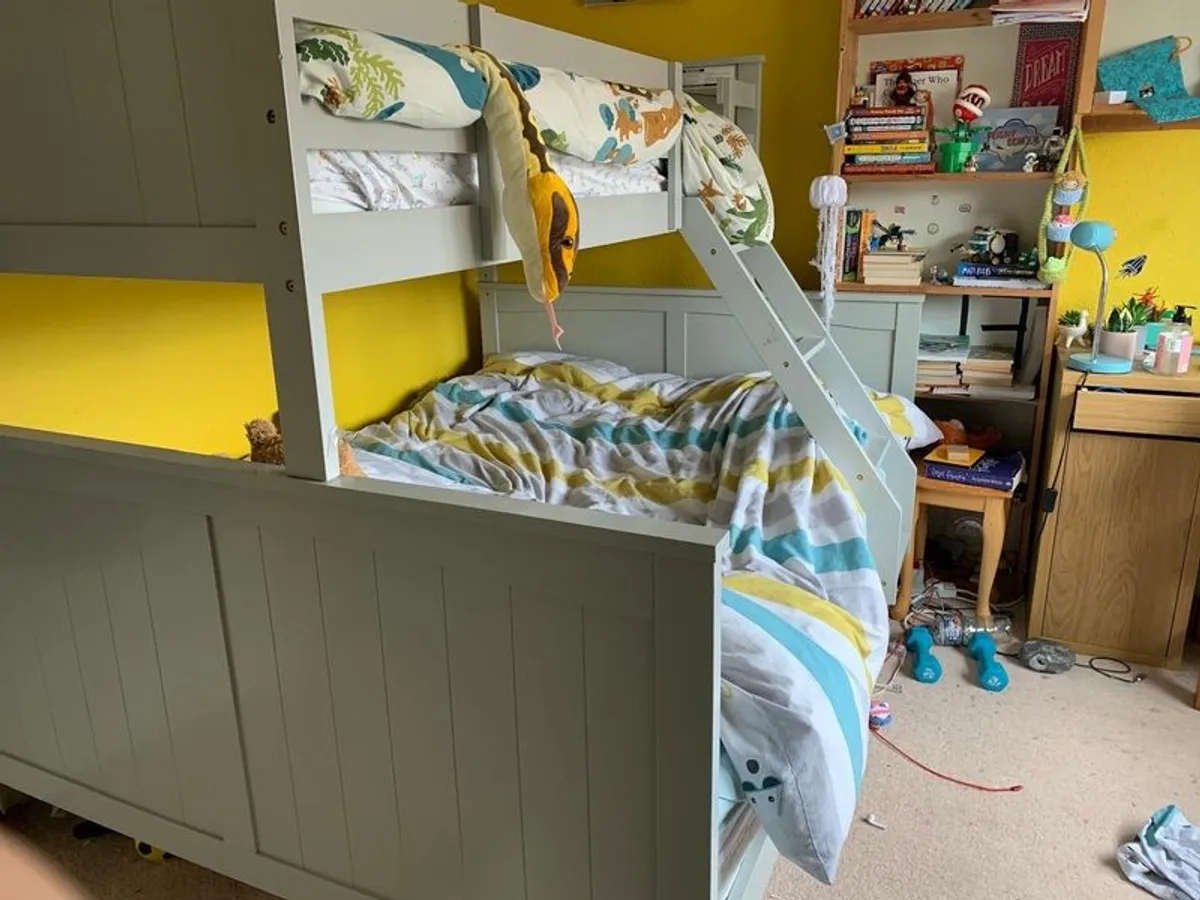 Grey double&single bunkbeds - Image 1