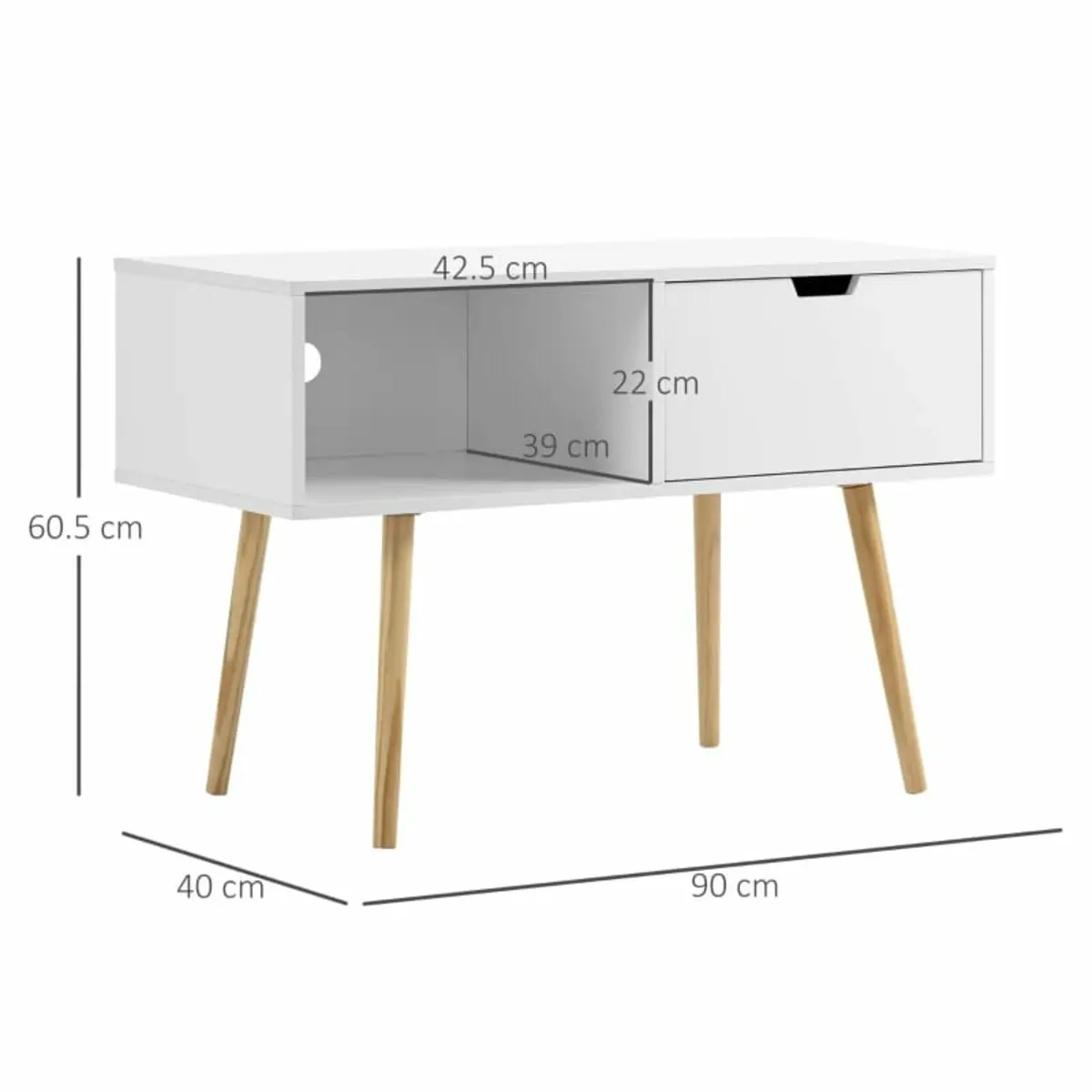 TV Cabinet Unit for TVs up to 47'' Flat Screen wit - Image 3