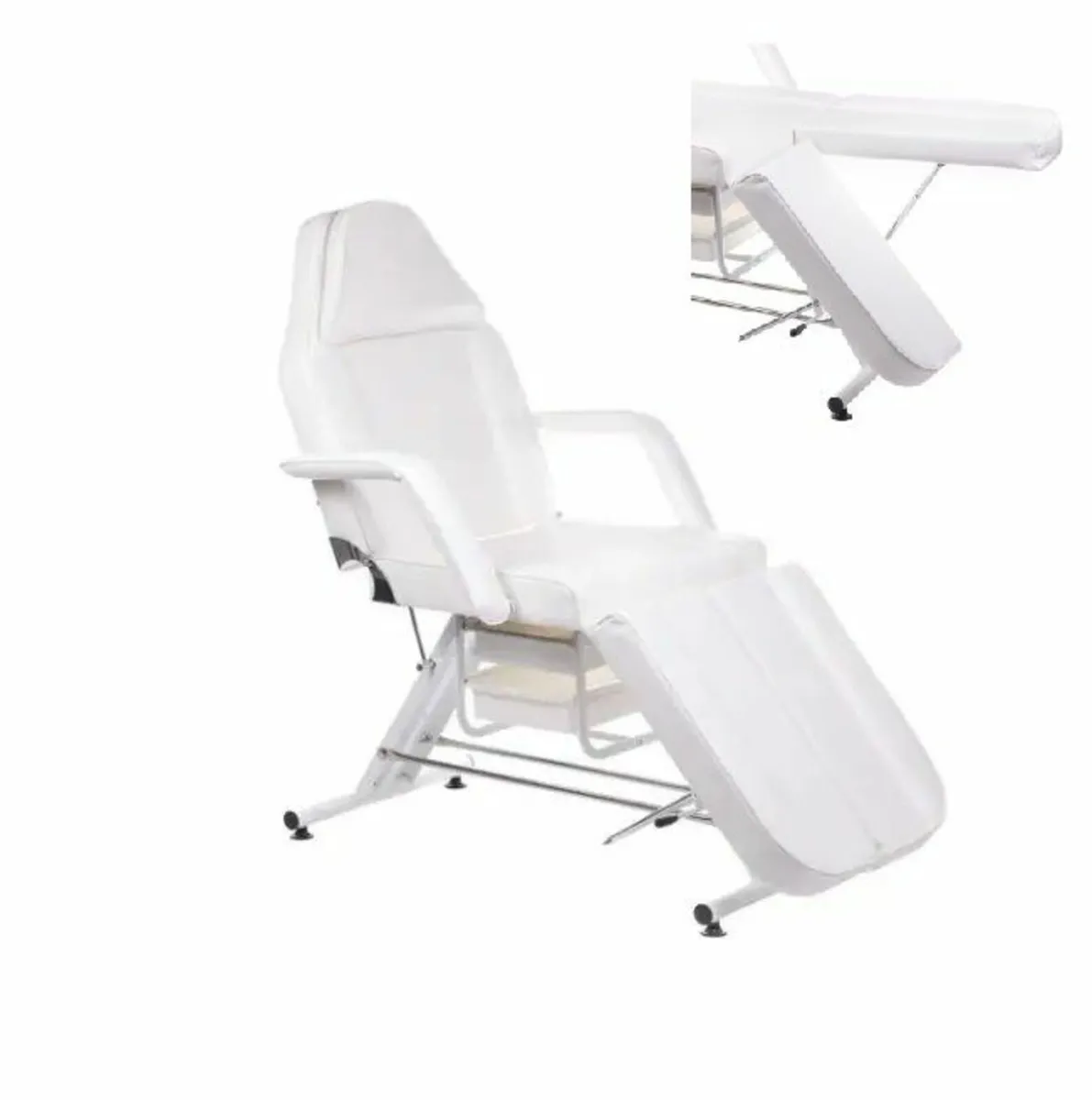 Beauty cosmetic bed chair with 2 cuvettes white - Image 1