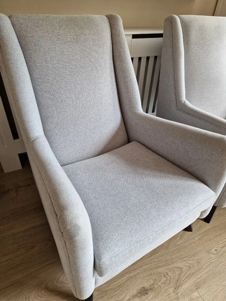2 Light grey armchairs from DFS - Image 2