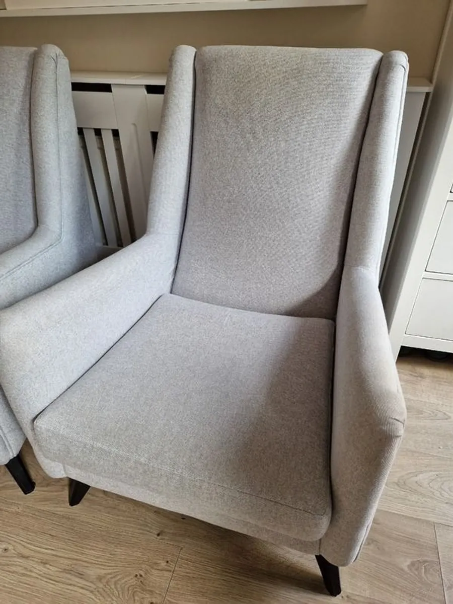 2 Light grey armchairs from DFS - Image 3