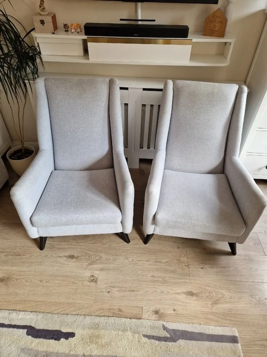 2 Light grey armchairs from DFS - Image 4