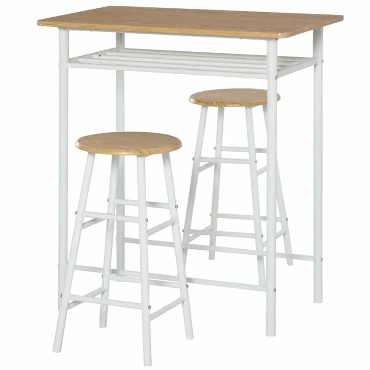 3-Piece Dining Kitchen Set with 1 Table and 2 Matc - Image 1