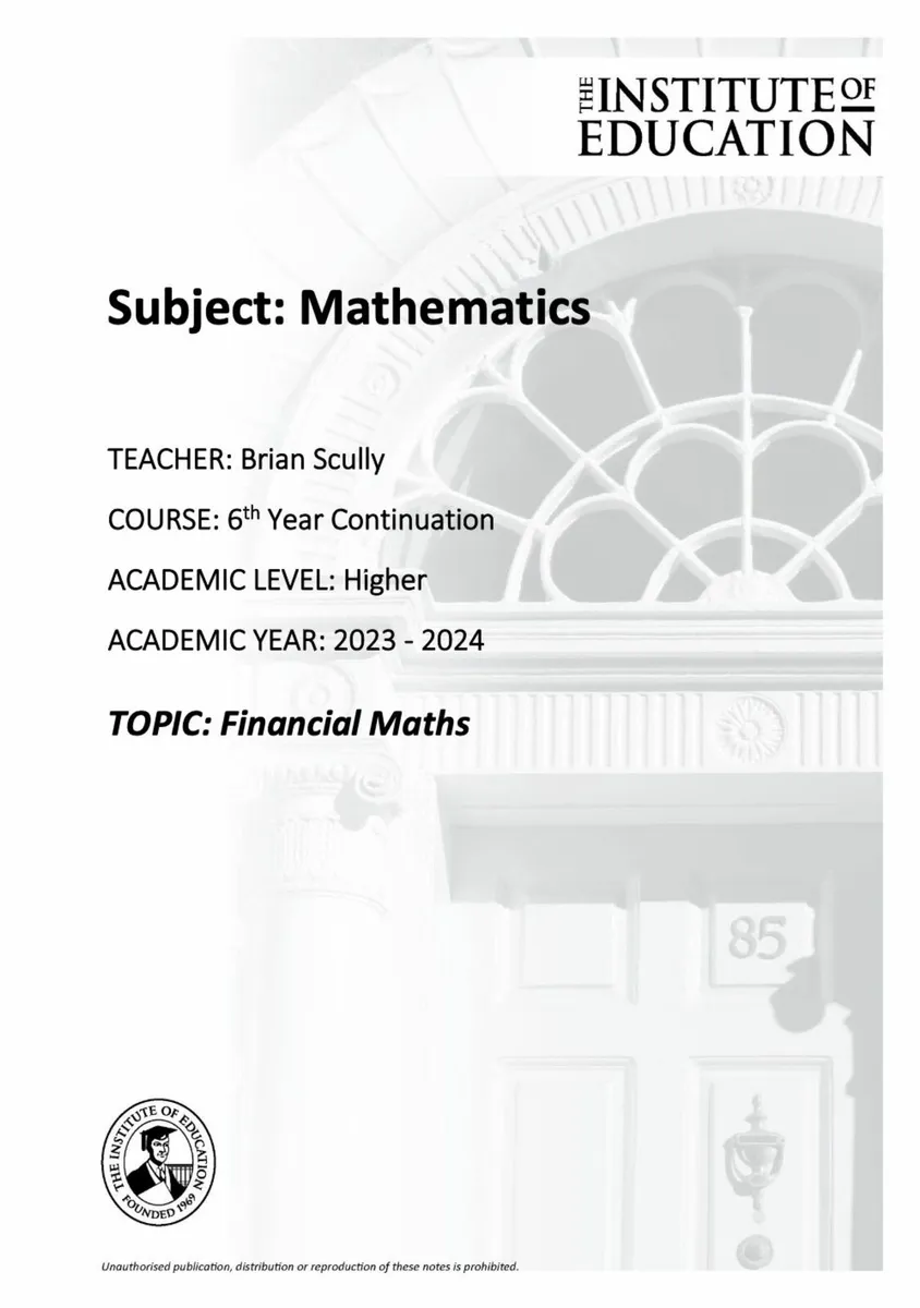 LCHL Maths Notes from Institute of Education - Image 3