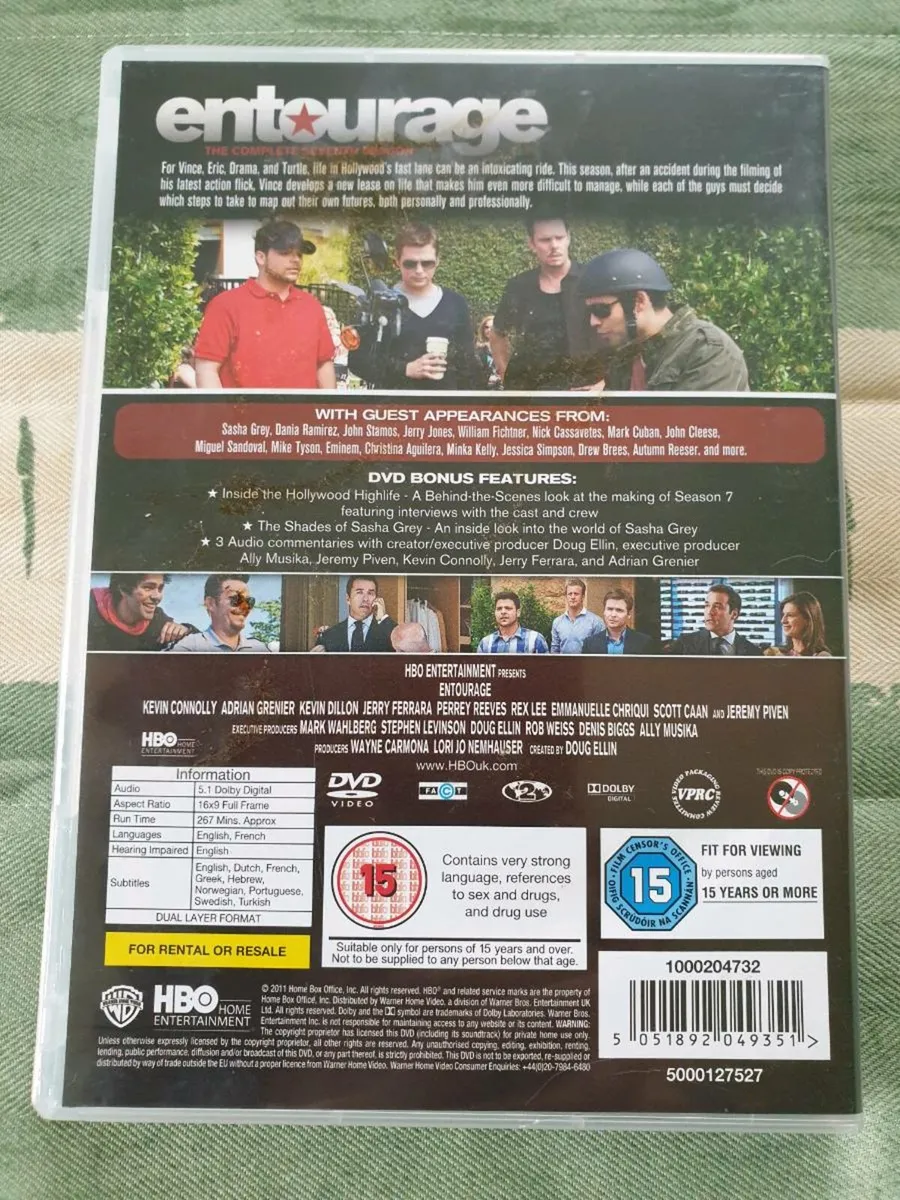 Entourage Complete Season 7 Seventh Series 7th - Image 2