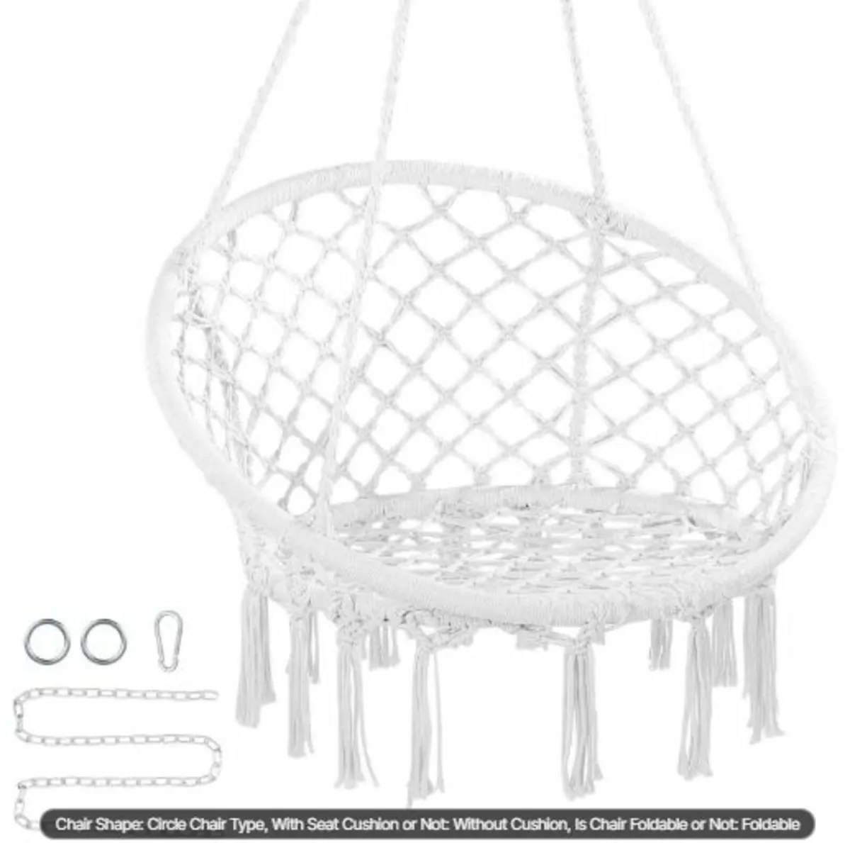 Hammock Hanging Swinging Chair Macramé Hanging - Image 2