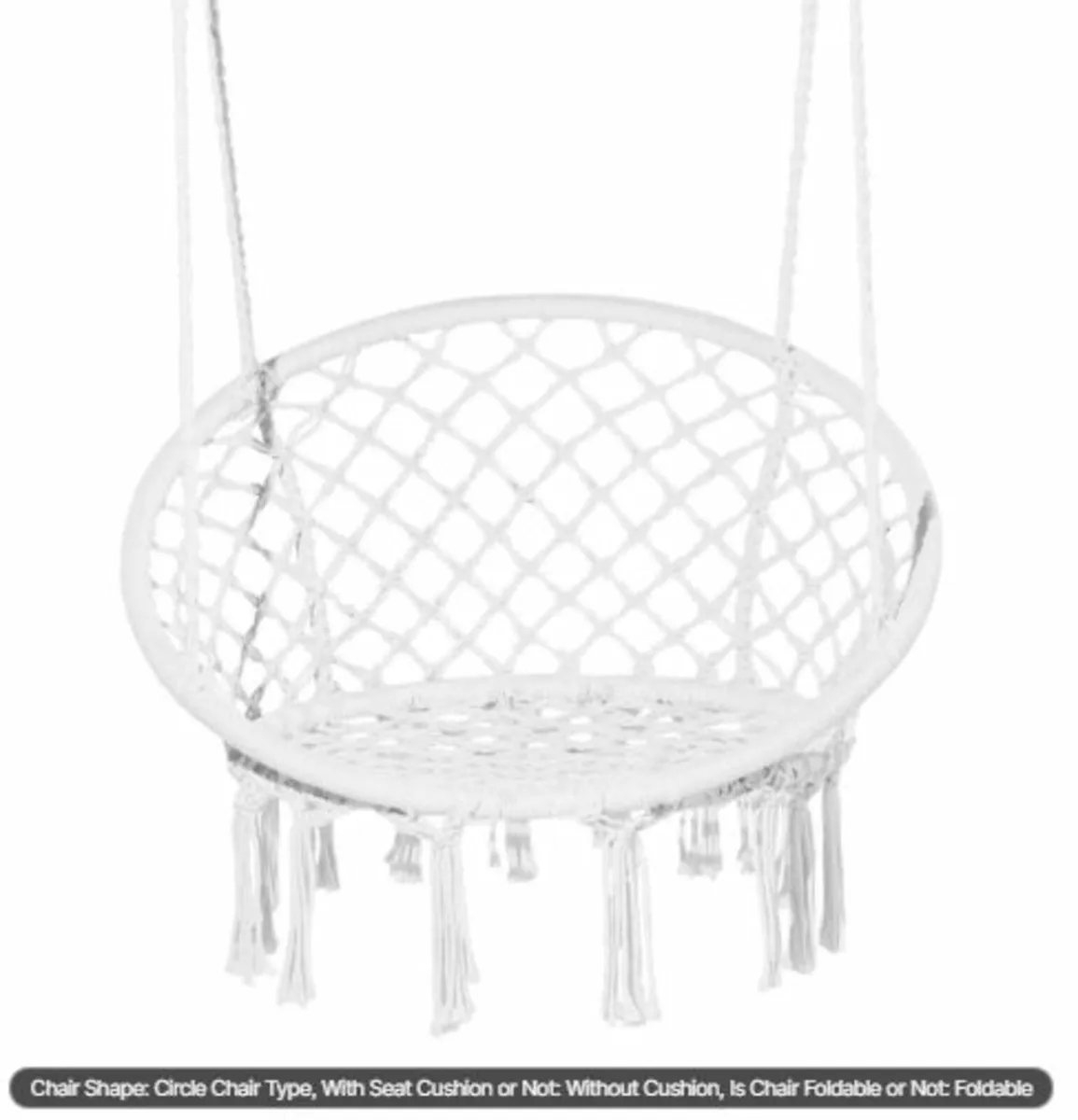 Hammock Hanging Swinging Chair Macramé Hanging - Image 4
