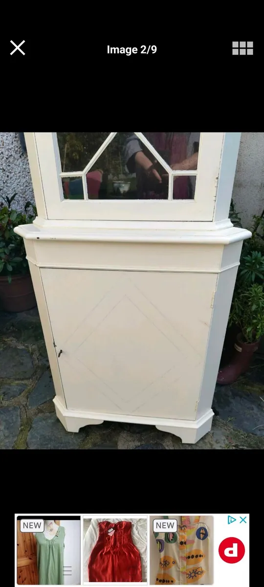 Antique Mahogany corner cabinet. Painted - Image 2