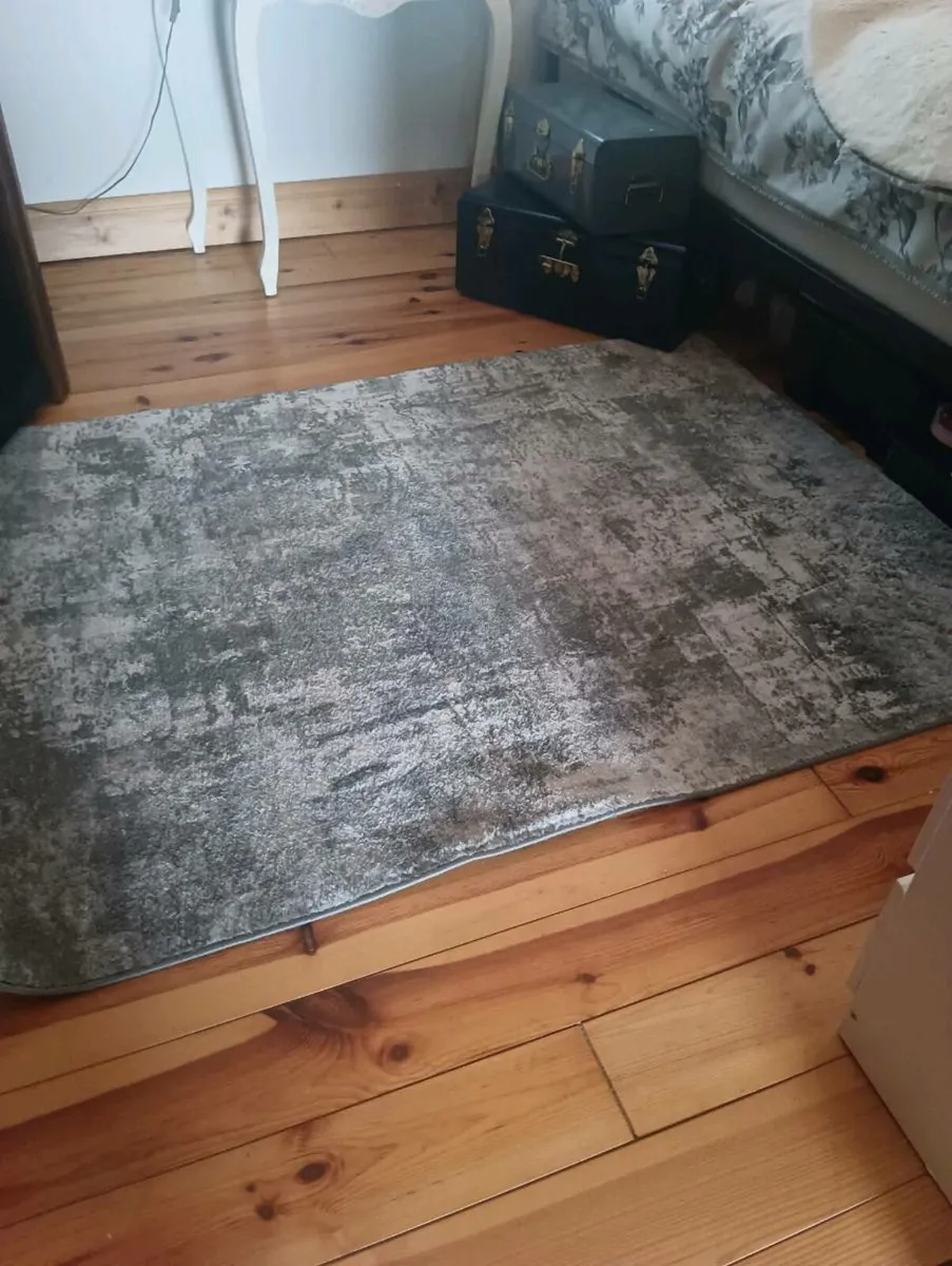 Lovely gray white mixture large rug - Image 1