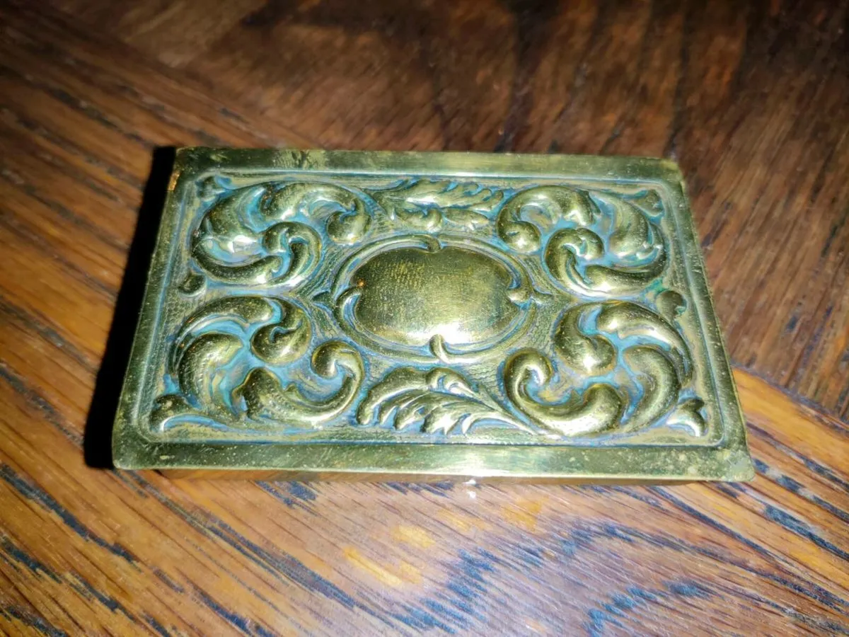 SOLID BRASS VINTAGE, Large Matchbox Holder ! - Image 1