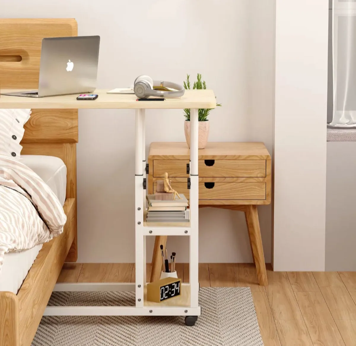 NEW Over Bed Desk Table Height Adjustable - Image 2