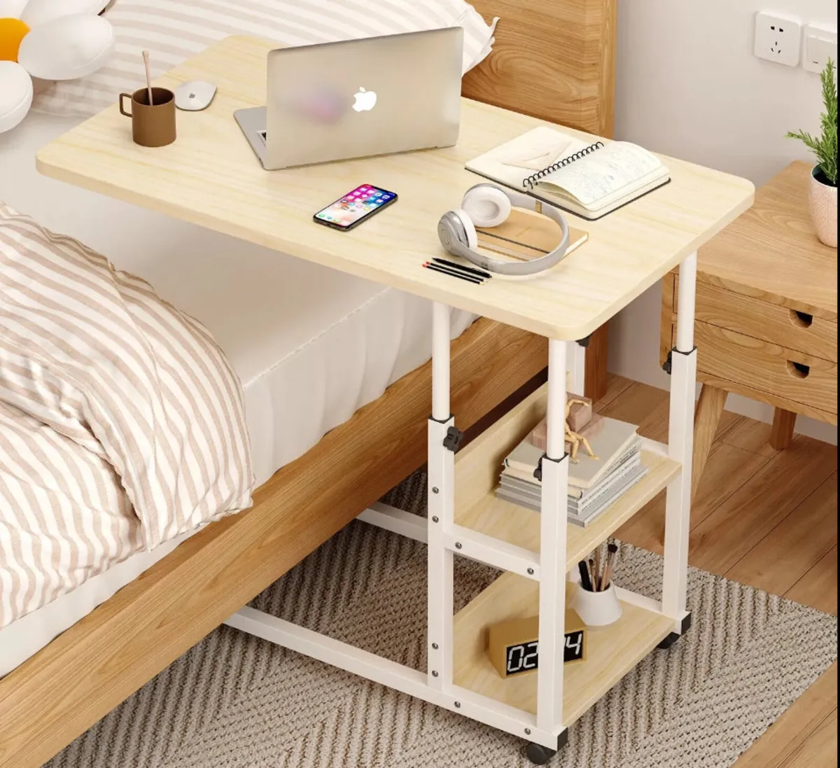 NEW Over Bed Desk Table Height Adjustable - Image 3