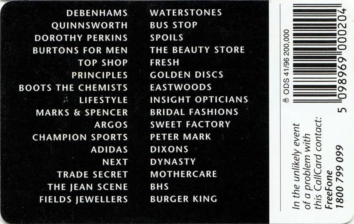Jervis Shopping Centre, call card, Free Post - Image 2