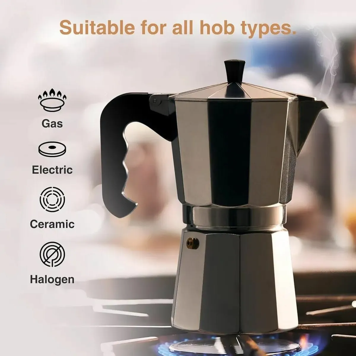 6 Cups Italian Espresso Stove Top Coffee Maker - Image 3