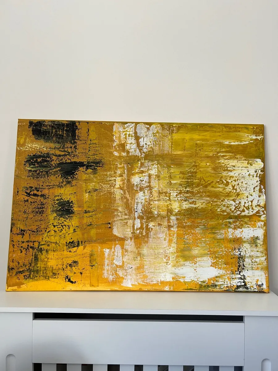 Yellow abstract painting - Image 1