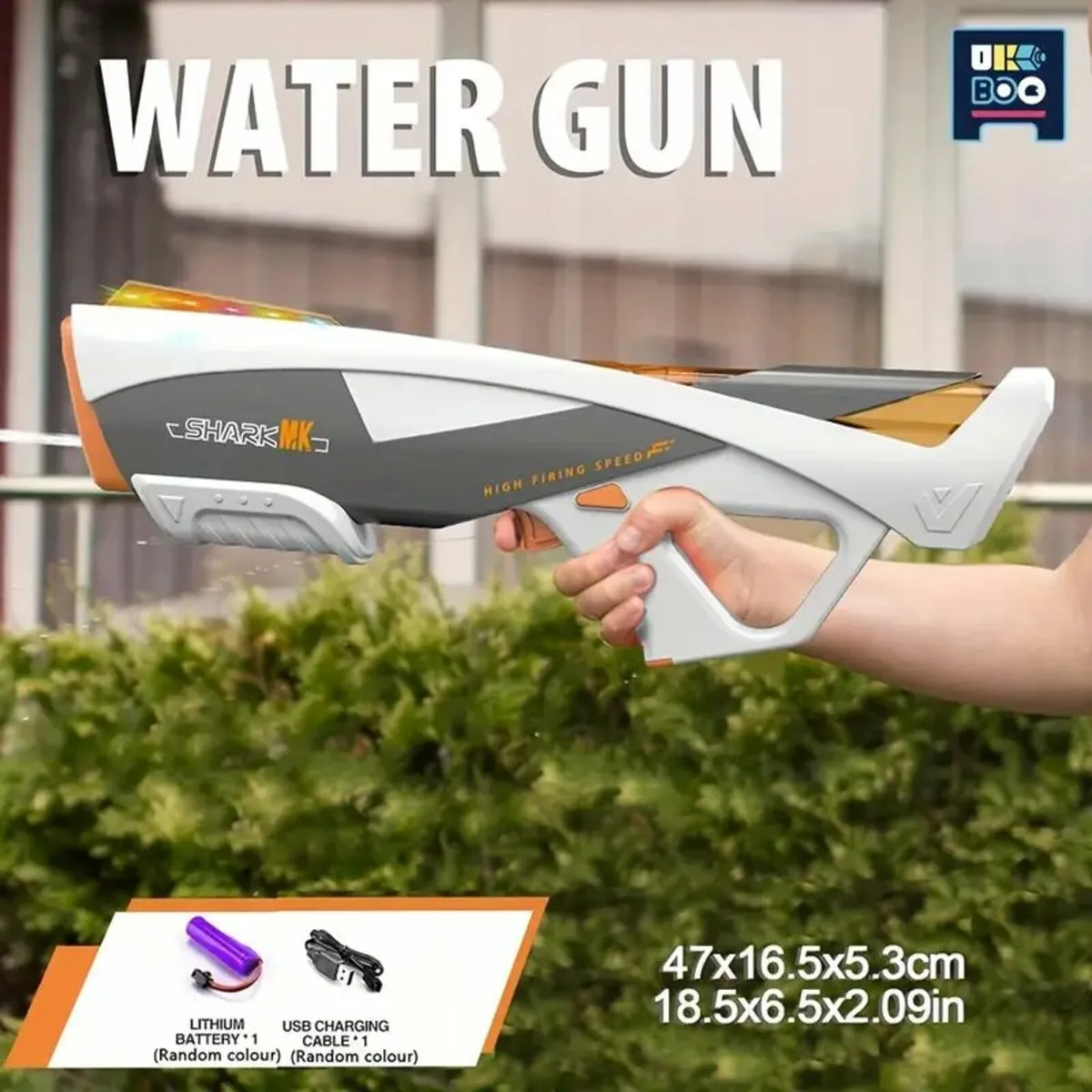 UKBOO High-Speed Automatic Electric Squirt Gun - Image 1