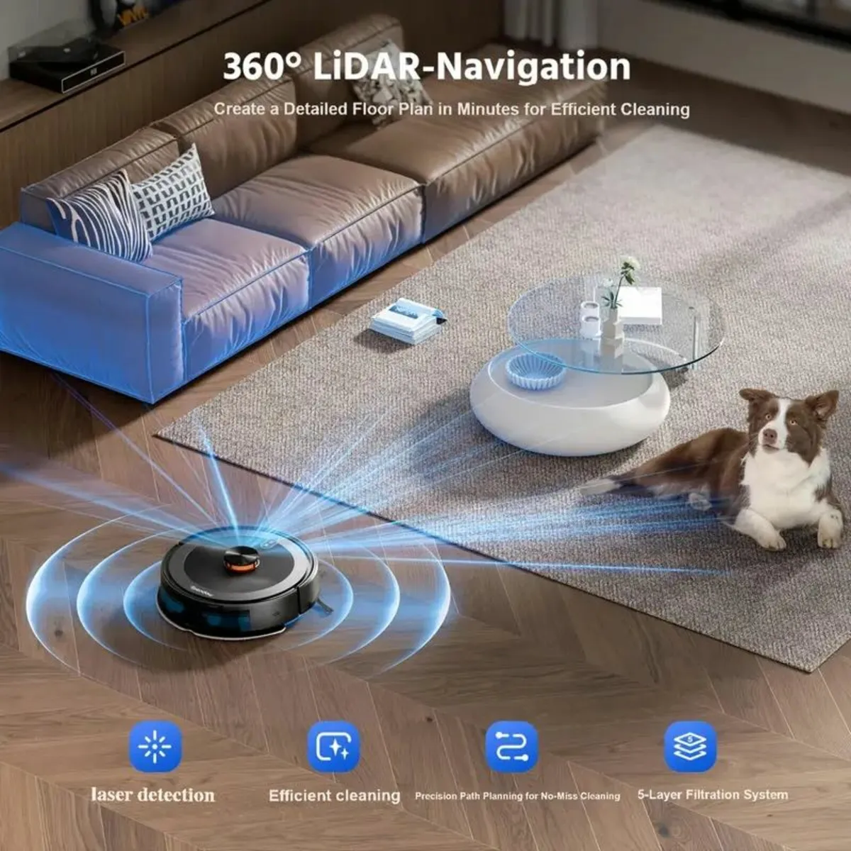 D10S Max-3 In 1 Robot Vacuum Cleaner - Image 4