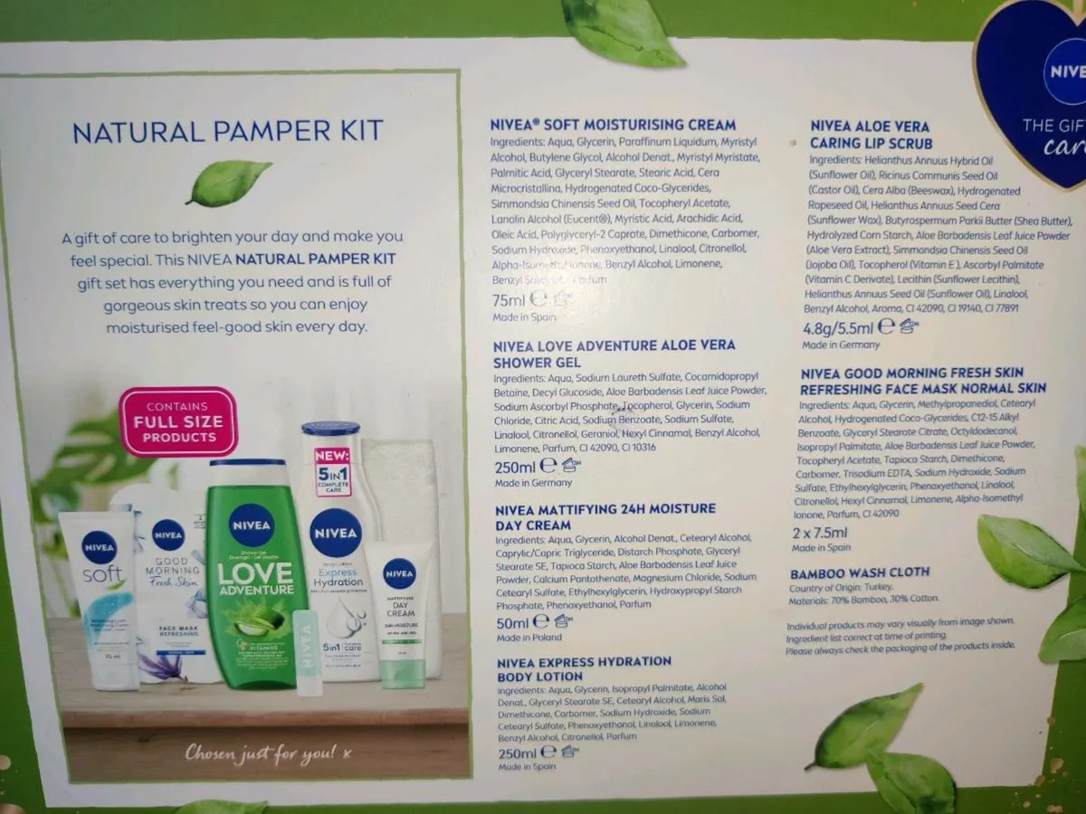 HUGE ALOE VERA NIVEA , Shampoo Facial Hamper ! - Image 2