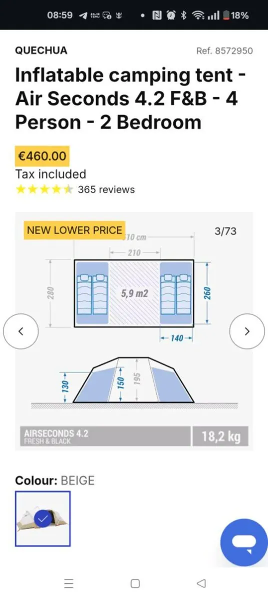 4 person air tent - Image 2
