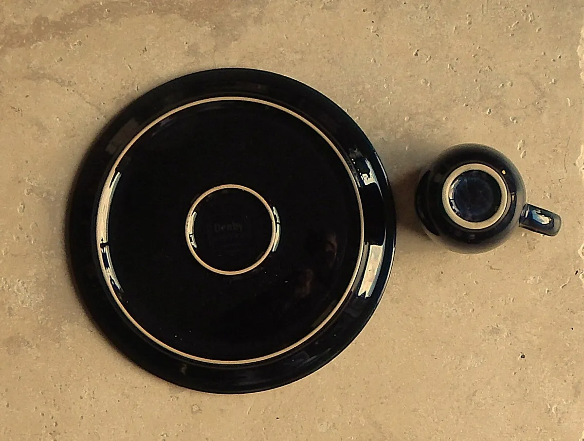 Selection of 8 Pieces Denby Dinnerware in Black - Image 4