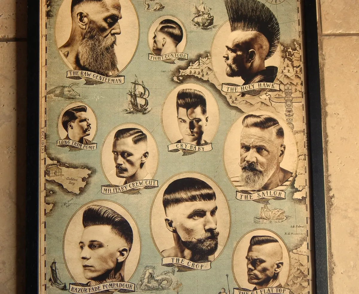 Large Framed Men’s Hairdressing Poster - Image 2