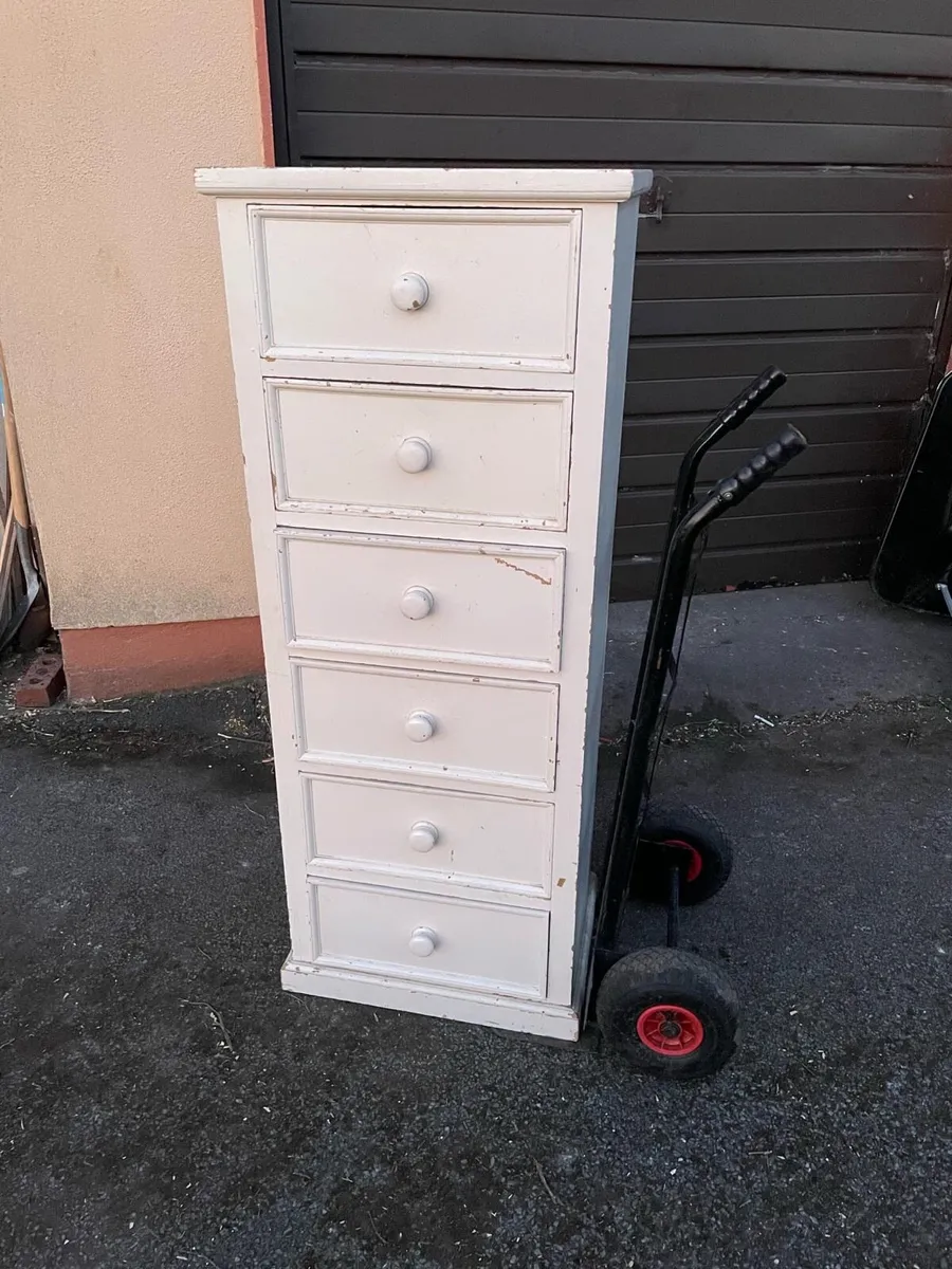 Wooden chest of drawers / tall boy unit - Image 1