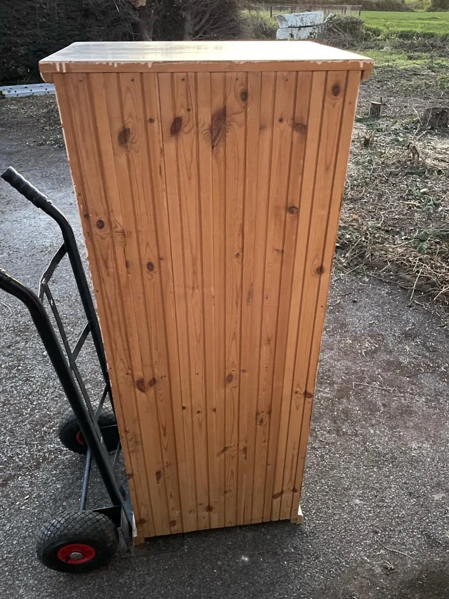 Wooden chest of drawers / tall boy unit - Image 3