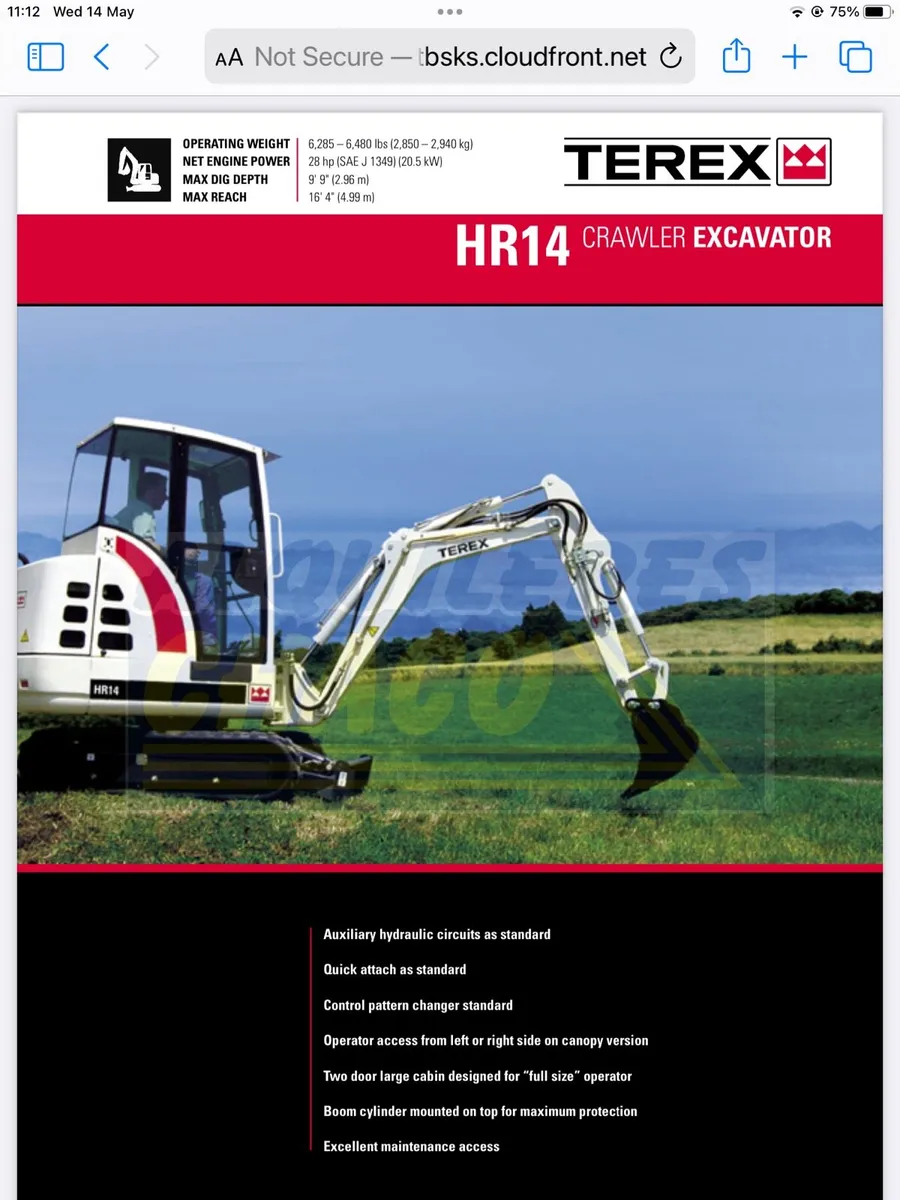 Ditching Bucket WANTED.    For Terex HR 14 Digger - Image 2