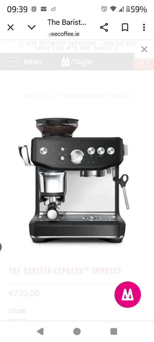 Breville max pro coffee machine